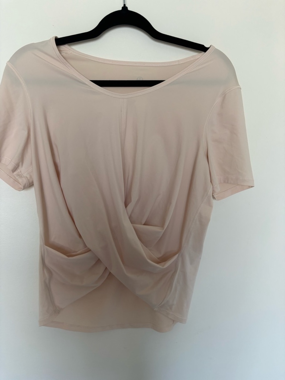 lululemon athletica Blush Draped Twist Front Short Sleeve Top